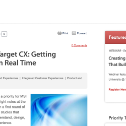 Article by the Marketing Science Institute - Research Grant Target CX