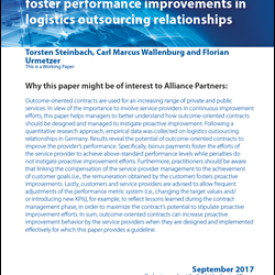 Outcome-oriented contracts in logistics outsourcing relationships