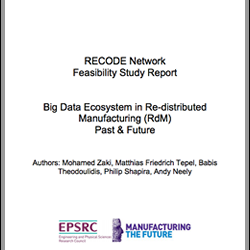RECDODE Network - Big Data Ecosystem in Re-distributed Manufacturing