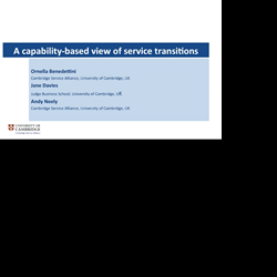 Webinar - A Capability-Based View of Service Transitions