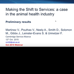 Webinar - Shift to Services in the Animal Health Industry