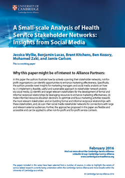 A Small-scale Analysis of Health Service Stakeholder Networks: Insights from Social Media