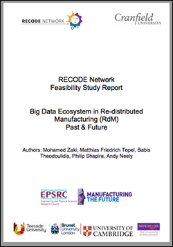 RECDODE Network - Big Data Ecosystem in Re-distributed Manufacturing