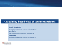Webinar - A Capability-Based View of Service Transitions