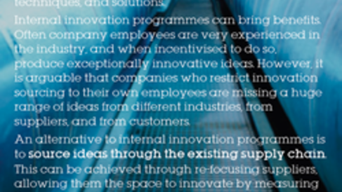 Supplying Innovation - Unlocking Behaviours in the Supply Chain