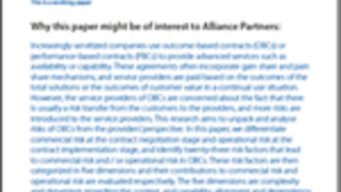 Risks of Outcome-Based Service Contracts