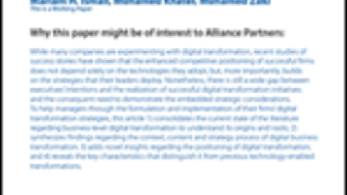 Digital Business Transformation and Strategy