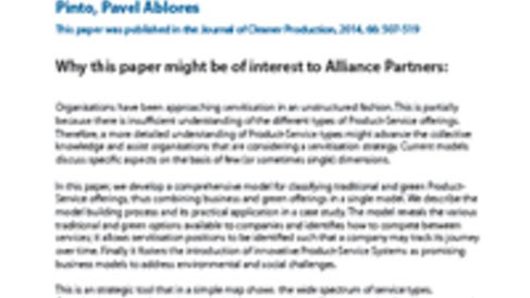 A Classification Model for Product-Service Offerings