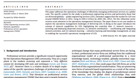 JOM Paper Published on Global Engineering Services