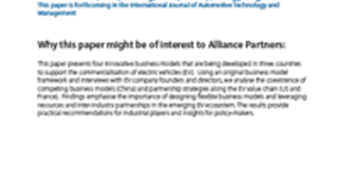 Business Models for Electric Vehicles