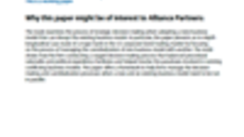 Managing Decision-Making and Cannibalization for Parallel Business Models 