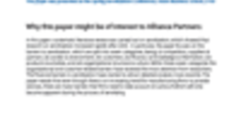 Barriers to Servitization