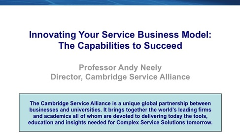 Webinar - Innovating Your Business Model: The Capability Assessment Tool