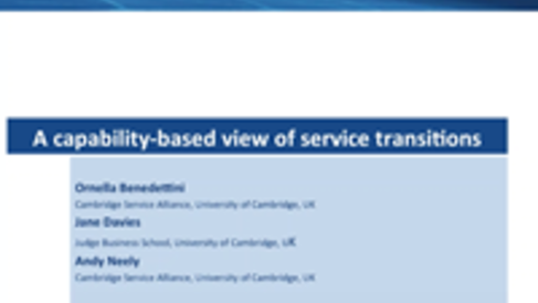Webinar - A Capability-Based View of Service Transitions
