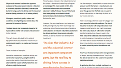 Enabling the 4th Industrial Revolution