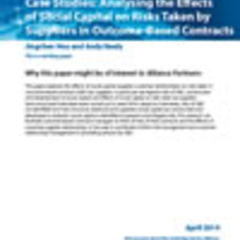 April Paper: Effects of Social Capital on Risks Taken by Suppliers