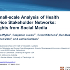 Webinar - Analysis of Health Service Stakeholder Networks: Insights from Social Media