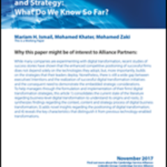 Digital Business Transformation and Strategy