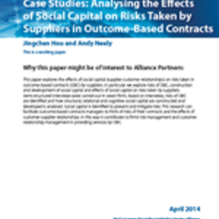 Effects of Social Capital on Risks Taken by Suppliers in Outcome-Based Contracts