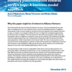 Industry transformation towards service logic