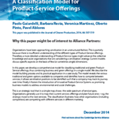 A Classification Model for Product-Service Offerings