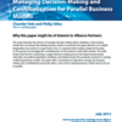 Managing Decision-Making and Cannibalization for Parallel Business Models 