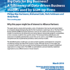 A Taxonomy of Data-driven Business Models used by Start-up Firms