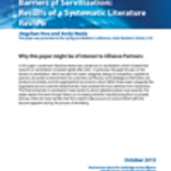 Barriers to Servitization