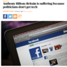 Evening Standard Column - Britain is Suffering because Politicians Don't Get Tech