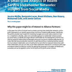 A Small-scale Analysis of Health Service Stakeholder Networks: Insights from Social Media