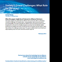 Society’s Grand Challenges: What Role for Services?