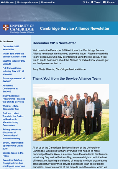 December 2016 Newsletter