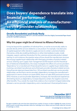 December Paper - Buyers Dependence and Financial Performance 