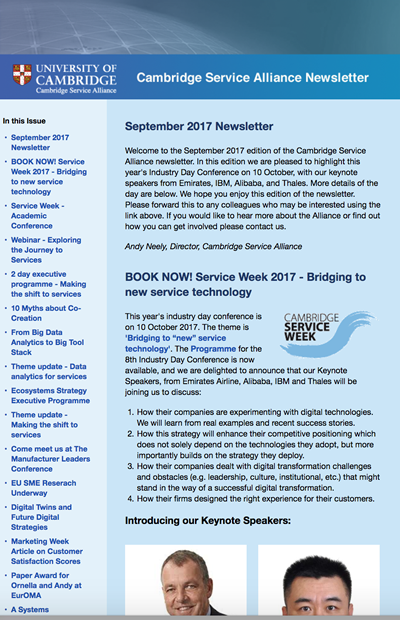 September 2017 Newsletter