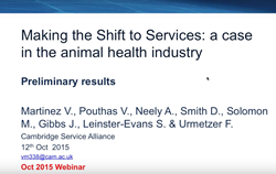 Webinar - Shift to Services in the Animal Health Industry